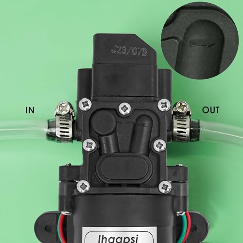 12V DC Diaphragm Water Pump, Self-Priming 80 PSI 1.2 GPM