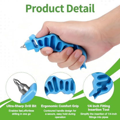 RedChili 3PCS Drip Irrigation Hole Punch Tubing Cutter Tool, 2 in 1 Hole Punch & Tubing Cutter Set Drip Line Hole Puncher Tool for 1/4 Inch Barbed Fitting Insertion for Garden Drip Tubing System - size: 3Pcs Punch Tool Sets