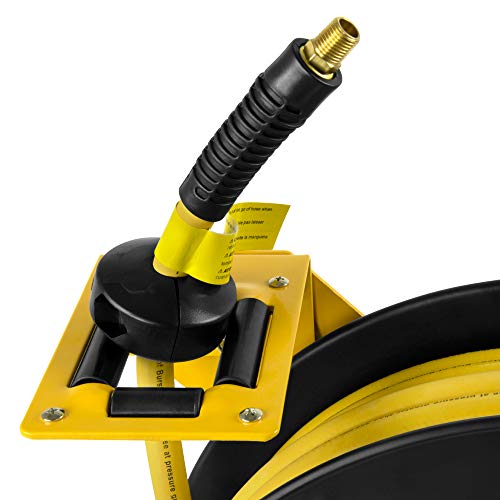 DEWALT 3/8 in. x 50 ft. Retractable Air Hose Reel with Rubber Hose