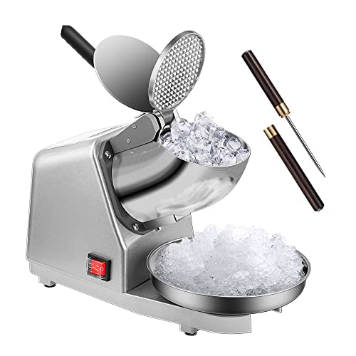 VIVOHOME Electric Ice Crusher Shaver Silver 173lbs/hr - color: Silver, size: 2 Blades - 173lbs/hr