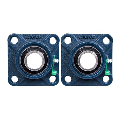 Jeremywell UCF210-32 Pillow Block Bearing (2 Pack), 2 inch Bore, 4-Bolt Flange Mounted, Solid Base, Self-Alignment, Sqaure - size: UCF210-32
