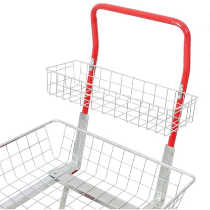 Utility Garden Cart Wagon, Heavy Duty Mesh Steel Garden Cart with Wheels Rolling Storage Trolley for Outdoor Patio Yard Lawn and Gardening Tools