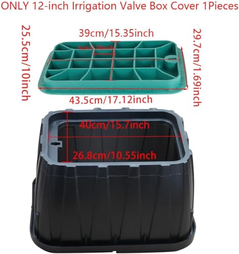 12x17 Valve Box Cover Lid Sprinkler Valve Box Lid Replacement Rectangular for Outside Irrigation - color: 12x17 inch