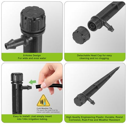 60pcs Drip Irrigation Emitters Irrigation Drippers Adjustbale Drip Emitters