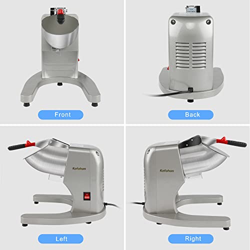 Electric Ice Shaver,Shaved Ice Machine Strong Powerful For Home&Commercial Use,Steel Ice Crusher With Dual Blades&Lips,Higher Ice Outlet for Plate,Bowl&Cup,300W/2200rpm/220lbs/hrs. - size: M-UPDATED