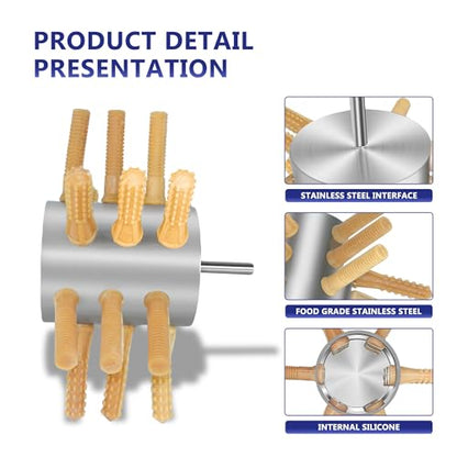 18-Finger Chicken Plucker 3/8" Shank Stainless Steel Drill