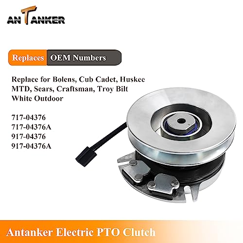 717-04376 Electric PTO Clutch 717-04376A 917-04376 Replaces for Sear s/Troy Bil t/Crafts man/Bolens/Cub Cad et/Huskee/MTD/White Outdoor RZT-42 RZT-S42 Lawn Mower Engines Power Take Off Clutch