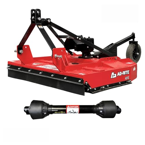 48 Inch Brush Hog Tractor Rotary Cutter with PTO, Fits 22-50 HP - size: 48 Inch
