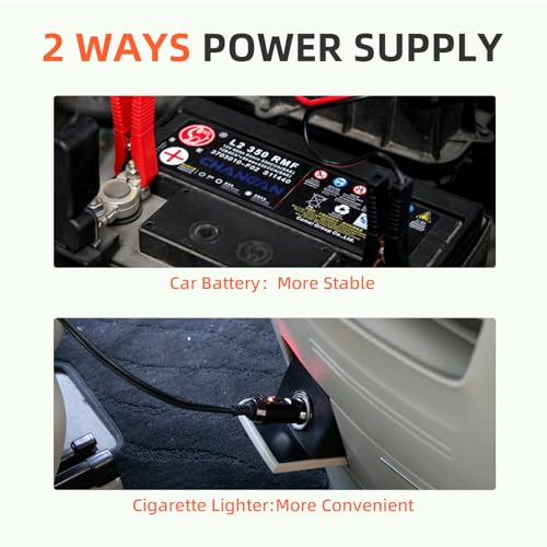Trihelper Electric Car Jack Set 5 Ton Hydraulic Jack Car Lift Floor Jack with Integrated Tire Pump and Impact Wrench for Sedans SUV MPV Sedan Truck Change Tires Garage Repair - color: Orange+Wrench