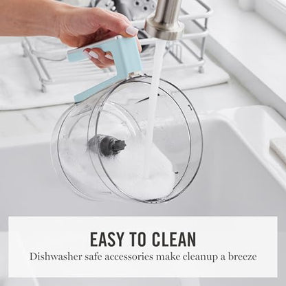 Martha Stewart 10 Cup Food Processor & Electric Chopper, One Touch Pulse - color: Sky Blue
