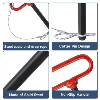 1/2" x 4" Inch Trailer Hitch Pin and Clip Towing Hitchs for Tractors