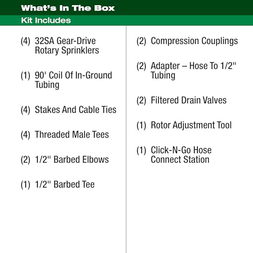 Rain Bird 32HE Professional Pop-Up Sprinkler, Click-N-Go - style: Pro Rotor In-Ground Sprinkler System Kit