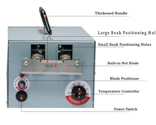 Electric Debeaking Machine, 110V Automatic Debeaker for Chicken, Chick Chicken Beak Trimmer, Beak Cutter Tool Cutting Equipment, Adjustable Temperature