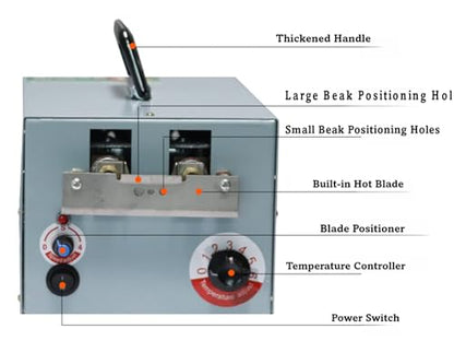 Electric Debeaking Machine, 110V Automatic Debeaker for Chicken, Chick Chicken Beak Trimmer, Beak Cutter Tool Cutting Equipment, Adjustable Temperature