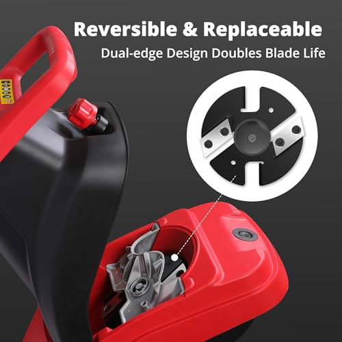 AMERISUN Electric Wood Chipper Shredder 15-Amp, 4200RPM Leaf Mulcher with 1.75-Inch Branch Capacity, Portable Yard Waste Shredder with 50L Collection Bag for Garden, Lawn & Landscaping Cleanup - color: Red