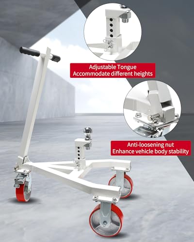 Heavy Duty Trailer Dolly, Portable Trailer Mover with 2" Ball - size: Trailer Dolly with 2 inch Ball