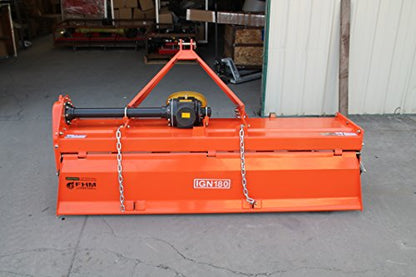 Farmer Helper 71" Tiller Heavy Duty Cat.I 3pt 25hp+ Rating (FH-IGN180) w/SlipClutch Driveline Requires a Tractor. Not a standalone Unit.