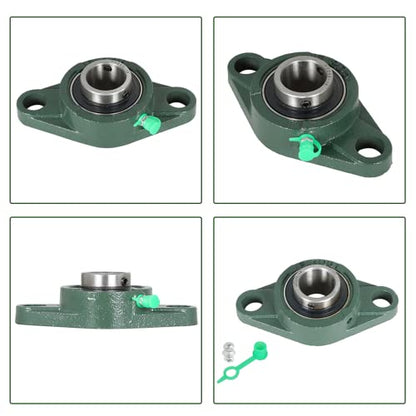 10Pcs UCFL205-16 Pillow Block Bearings 1 Inch Bore Mounted Pillow Block Bearings 2 Bolt, Self Alignment