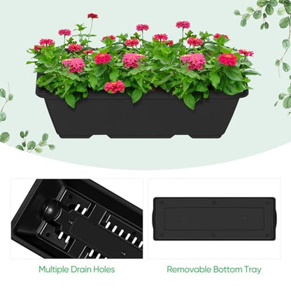 Raised Garden Bed 3 Tier Vertical Garden Planter Elevated Planter Boxes Outdoor Herb Planter with Drainage Holes Removable Tray for Patio Balcony Porch Black - color: Black