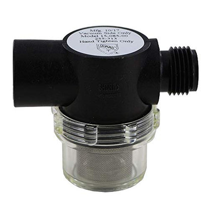 Shurflo 2088-394-144 Automatic-Demand 115 VAC Diaphragm Pump with Shurflo 255-313 Strainer (Bundle, 2 Items)
