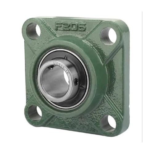 UCF207-20 (1-1/4") Bore 4-Bolt Square Flange Bearing Unit, Self-Aligning - size: UCF207-20 (1-1/4")