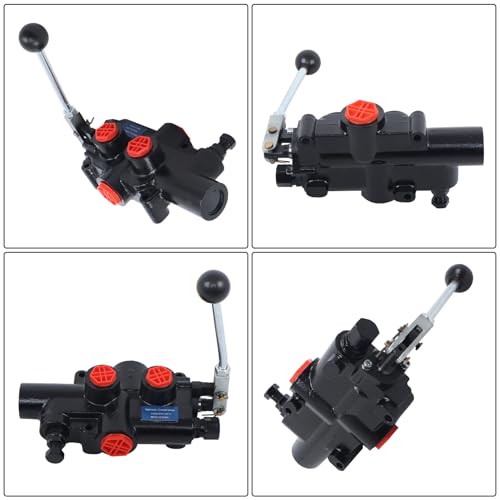 findmall 1 Spool Hydraulic Controller 21 GPM 3625PSI Hydraulic Valve NPT Interface Fit for Wood Chipper, Loaders and Small Tractors