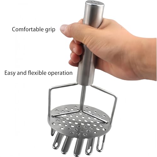Double Potato Mashers, Stainless Steel Food Mashers, Double Potato Mash Hand Tools, Dishwasher Safe Household Kitchen Tools