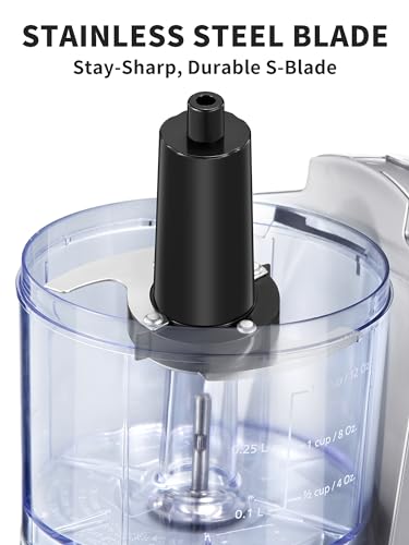 Reemix 1.5-Cup Electric Food Chopper, 100W Mini Food Processor Meat Grinder - color: Silver