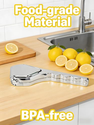 Lemon Squeezer, Stainless Steel Manual Citrus Squeezer, Silver - color: Silver