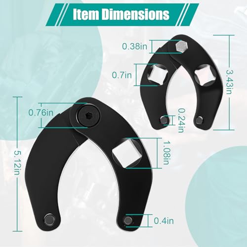 Gland Nut Wrench, Adjustable Hydraulic Cylinder Spanner, 1266 & 7463, Spanner Wrench for Farm & Construction Equipment
