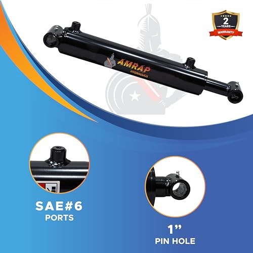2x8 Hydraulic Cylinder - 2" Bore 8" Stroke Double Acting Welded Cross Tube Hydraulic Cylinder 3500 PSI Retracted: 16, Extended: 24,SAE#6 - size: 2x8