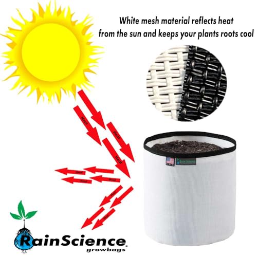 Grow Bag 1 Gallon, Planting Pots - Colorful Plant Grow Bags Pots Gardening Vegetable - Air Pruning Mesh Fabric Plant Container - (White/Black) - color: White/Black, size: 1 Gallon
