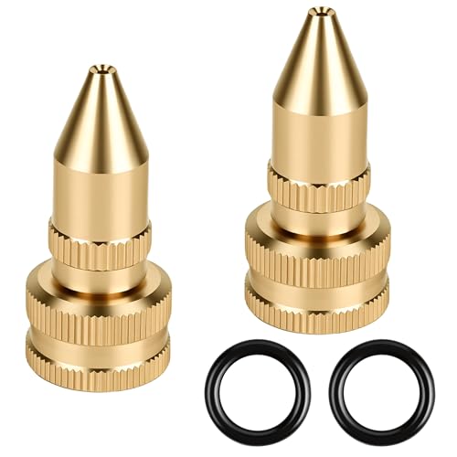 2Pcs 181331 Adjustable Sprayer Nozzle with Gaskets, All Brass Sprayer Nozzle Tips Compatible with Roundup, Smith, Field King, Scotts, for Backpack & Handheld Sprayers