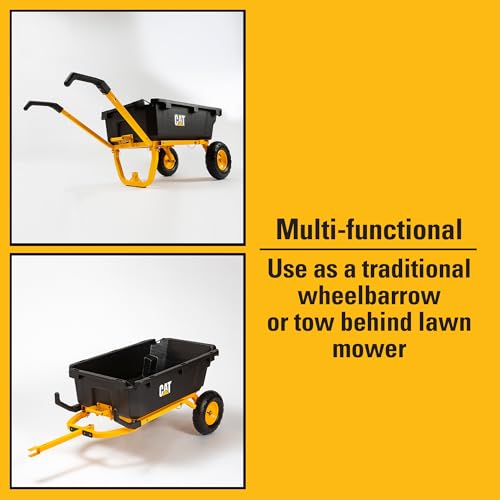 CAT 2 in 1 Rear Dump Cart with 600lbs Load Capacity