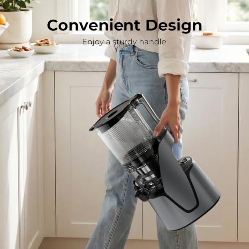EanOruus Juicer Machines, 3-in-1 Cold Press Juicer, Premium Gray - color: Premium Gray