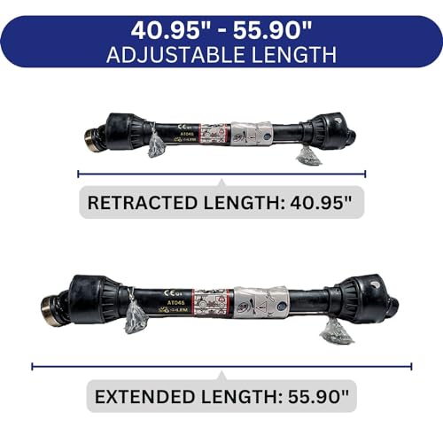 Jeremywell PTO Shaft 147029,147034 Replace 5",5-1/2",6" King Kutter 3-Point Mounted Mower