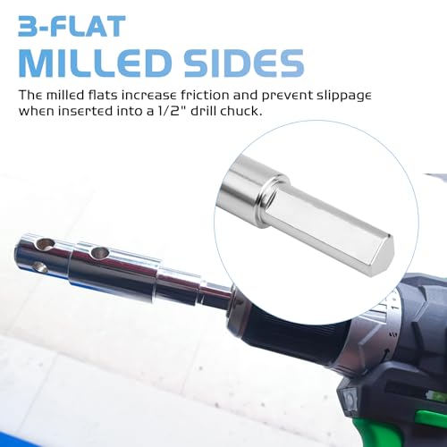 Two Stage Auger Adapter fit for 3/4" and 7/8" Internal Diameter Auger Shaft