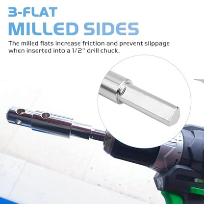 Two Stage Auger Adapter fit for 3/4" and 7/8" Internal Diameter Auger Shaft