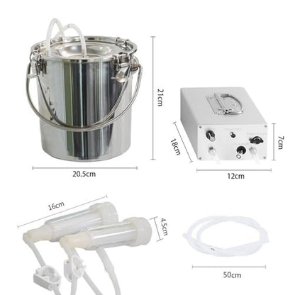 7L Goat Milking Machine,Rechargeable & Adjustable Suction Electric Milker - size: 7L Goat Battery