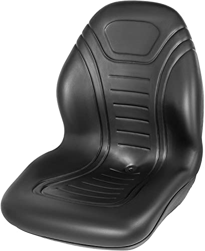 VEVOR Universal Lawn Tractor Seat Replacement, Compact High Back Mower Seat - style: 1Pc Black