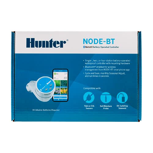 Hunter NODEBT-100LS Bluetooth Sprinkler Timer, 1 Zone Irrigation Controller