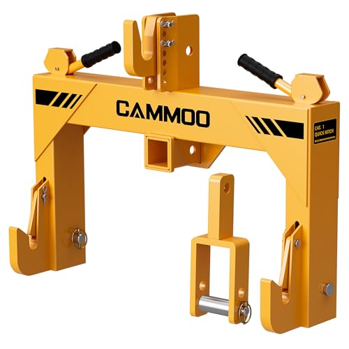 CAMMOO 3-Point Quick Hitch with 2" Receiver, Yellow - color: Yellow