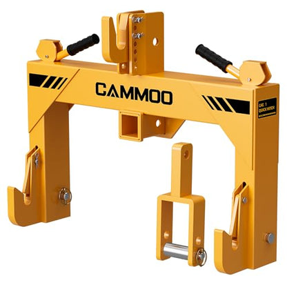 CAMMOO 3-Point Quick Hitch with 2" Receiver, Yellow - color: Yellow