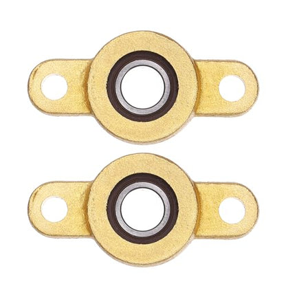 uxcell 2Pcs TF08 Pillow Block Bearings 8mm Bore, Copper Housing, ABEC 3 - size: TF08(8mm Shaft)