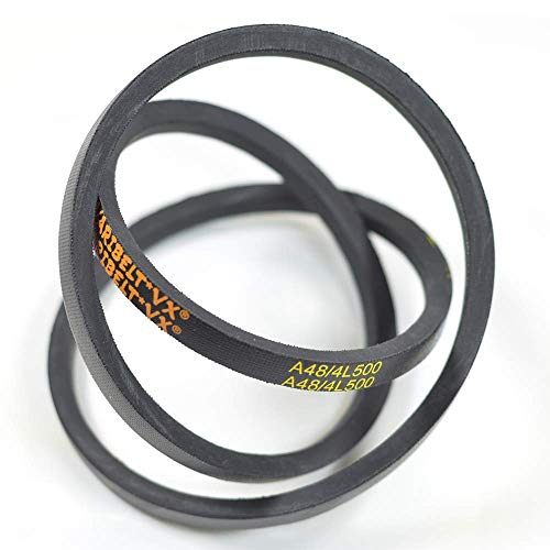 A48/4L500 V-Belt,1/2" Top Width X 50" Outside Length, Classic Wrapped Rubber V-Belt