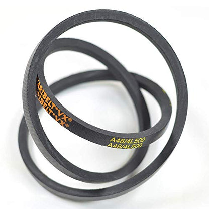 A48/4L500 V-Belt,1/2" Top Width X 50" Outside Length, Classic Wrapped Rubber V-Belt