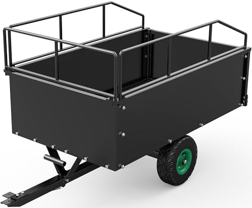 YITAMOTOR ATV Dump Trailer, Tow Behind Dump Cart 750lbs 17.5 Cu.Ft. - size: 750lbs&17.5 Cu.Ft