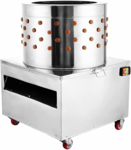 31.4" Stainless Steel Chicken Plucker Machine, 3000W 2HP Poultry De-Feather Remover, 245RPM Turkey Duck Fowl Plucker with Rubber Fingers for Home & Commercial Use - size: 31.4"-3000W