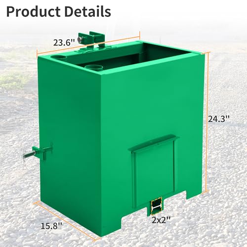 YINTATECH 800lbs 3 Point Capacity Tractor Ballast for CAT1, Green - color: GREEN