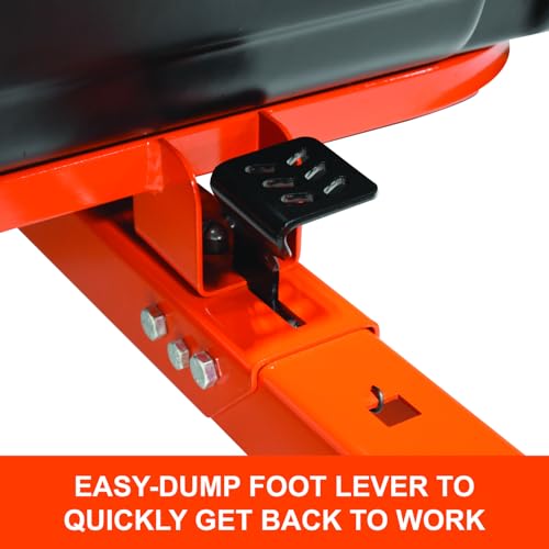 Agri-Fab Tow Behind Poly Dump Swivel Cart for Lawn Tractors and Mowers, 700 lb Capacity with Foot Dumping Mechanism - style: 700 lb. Poly Tow-Behind Swivel Foot Pedal Dump Cart